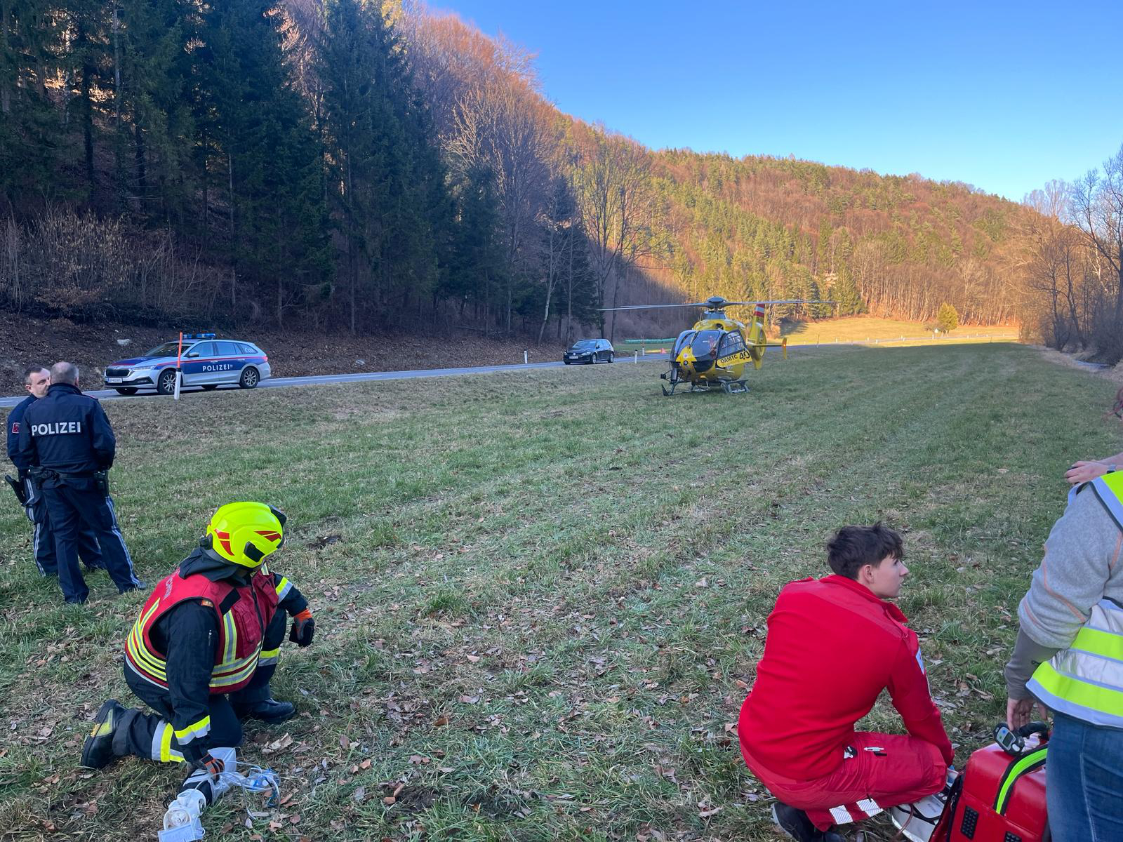 Menschenrettung nach Forstunfall