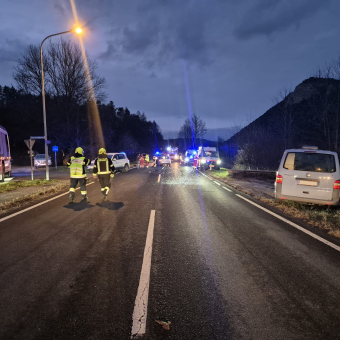 Verkehrsunfall auf der B54