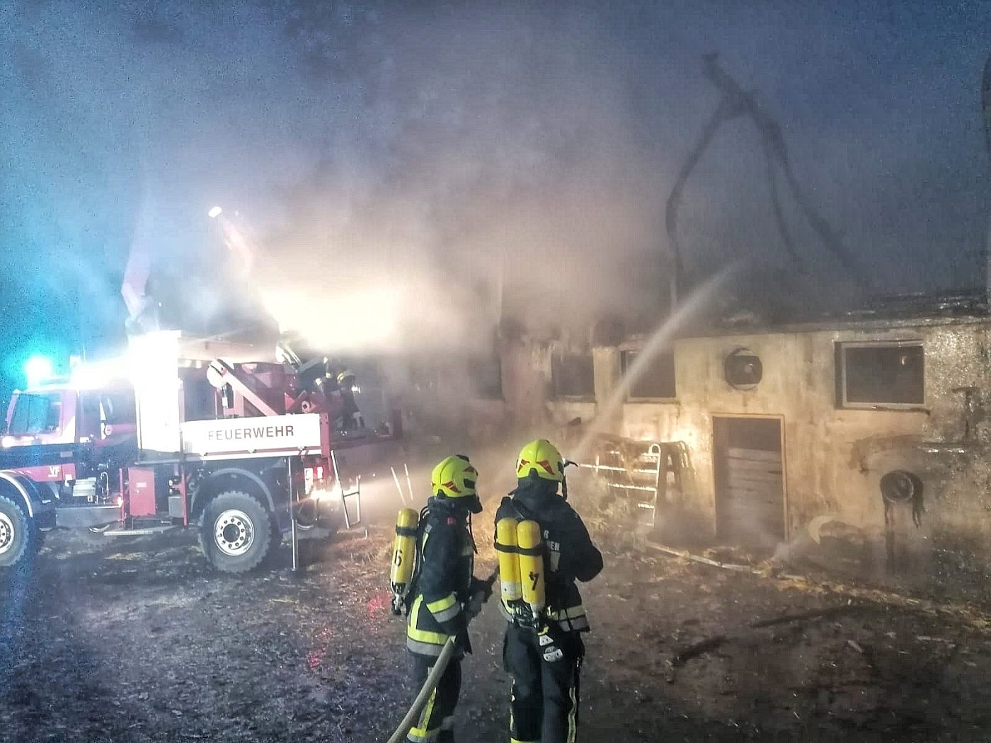 B3 Dachstuhlbrand in Schlag