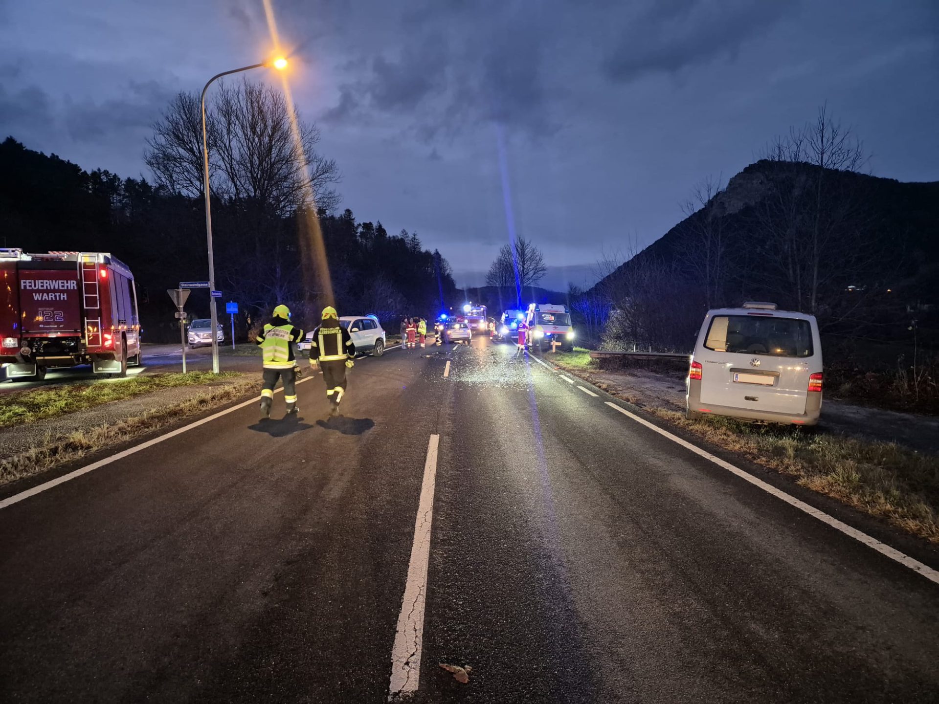 Verkehrsunfall auf der B54